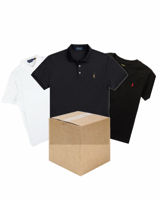 5x RALPH LAUREN POLO NECK T-SHIRT MIX
